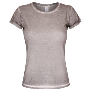 Koszulka bawełniana bez nadruku "Top Ivy" - szara