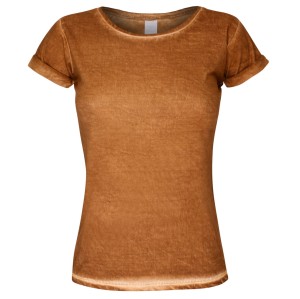 Koszulka bawełniana bez nadruku "Top Ivy" - beżowa