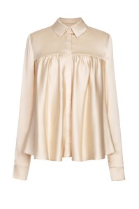 Koszula jedwabna "Pearl Elegance" - beżowa