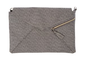 Szara kopertowa torebka "Panic at the dancefloor"